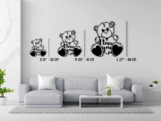Teddy Bear Wooden Wall Art